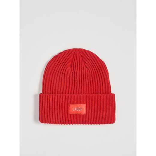Sinsay czapka zimowa damska czerwona 