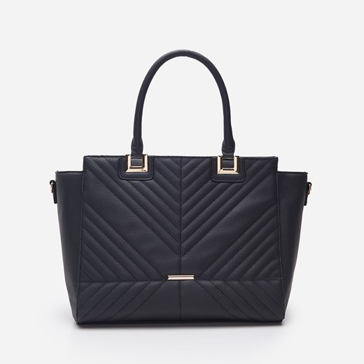 Shopper bag House czarna elegancka pikowana 