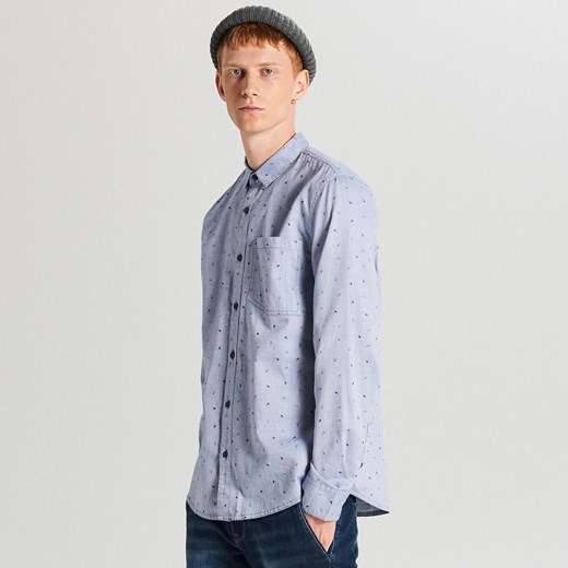 Koszula męska Cropp w abstrakcyjne wzory z długim rękawem 