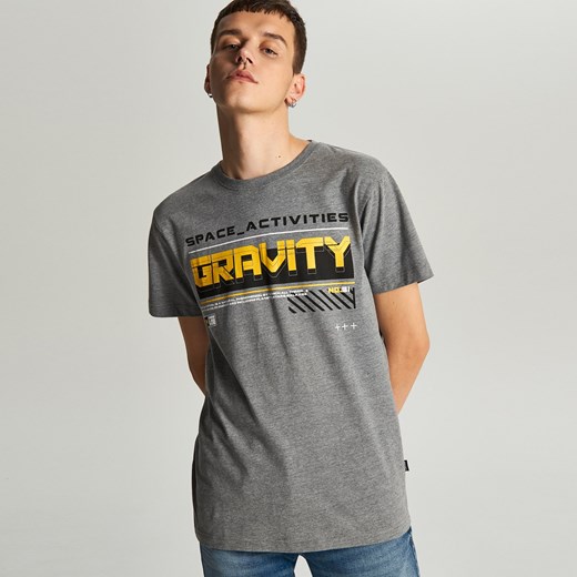 Cropp t-shirt męski młodzieżowy z krótkim rękawem 