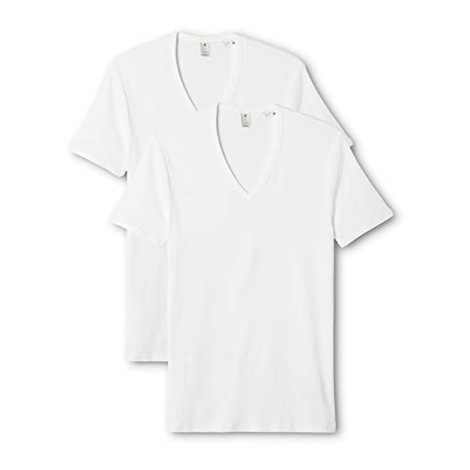 G-STAR RAW Base V T S/S T-shirt męski, dwupak, biały (White 110), duży
