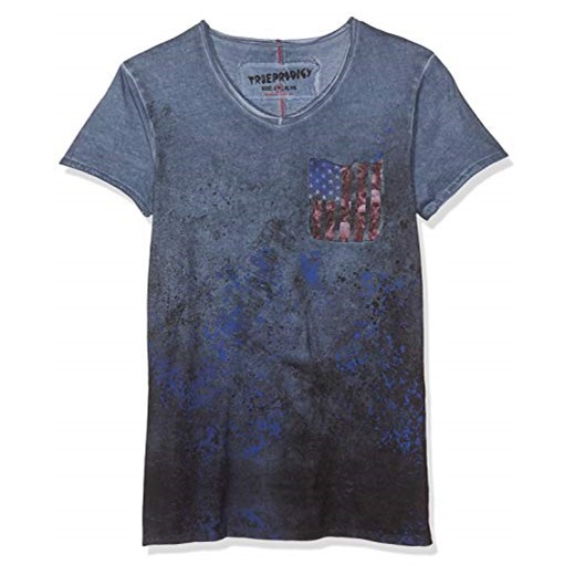Dla mężczyzn trueprodigy Casual markowe T-Shirt z kieszenią na piersi, górna część Cool i stylowy z dekoltem w szpic (z krótkim rękawem i Slim Fit koszulka), dla mężczyzn w kolorze: niebieskim 1062123 – 4014, kolor: niebieski