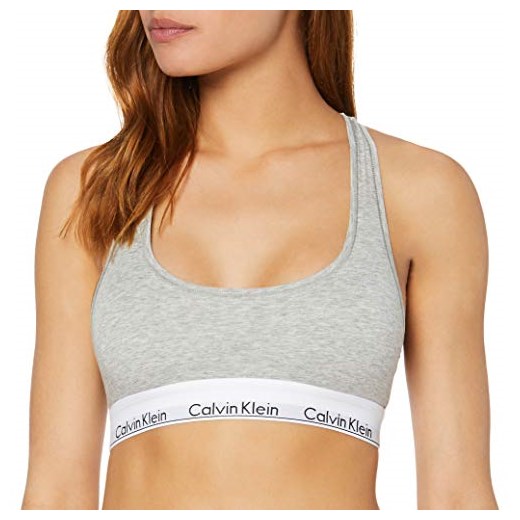 Calvin Klein underwear damski bustier nowoczesny motton - brązowy, kolor: szary (Grey Heather 020)