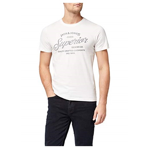 JACK & JONES męska koszulka Jjeans Print Tee Ss Crew Neck Noos T-Shirt -  krój dopasowany s