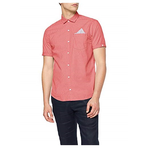 s.Oliver RED Label męska koszulka z krótkim rękawem z wzorem Vichy -  krój regularny l