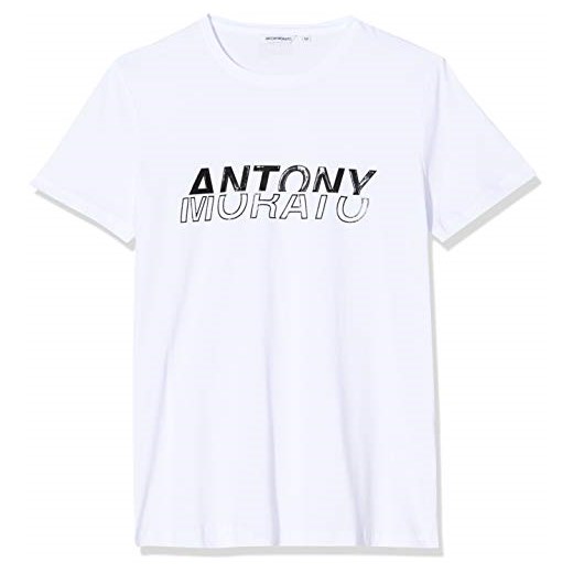 Antony Morato męski sweter t-shirt Girocollo Stampa Embossed + Rubber Davanti -  l