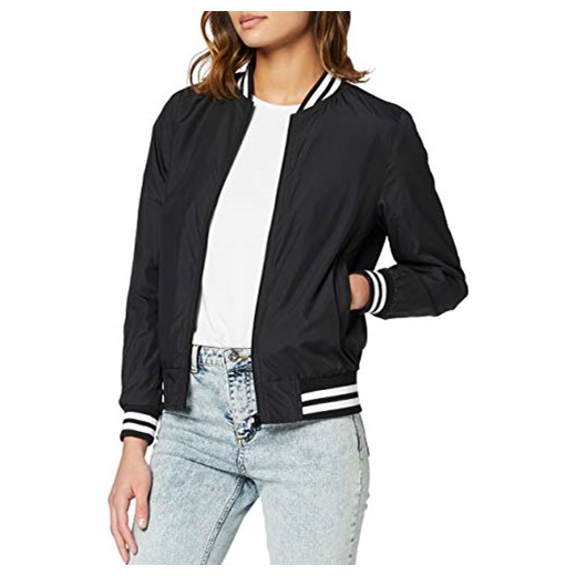 Urban Classics kurtka damska Ladies Nylon College Jacket, kolor: czarny (czarny 7)