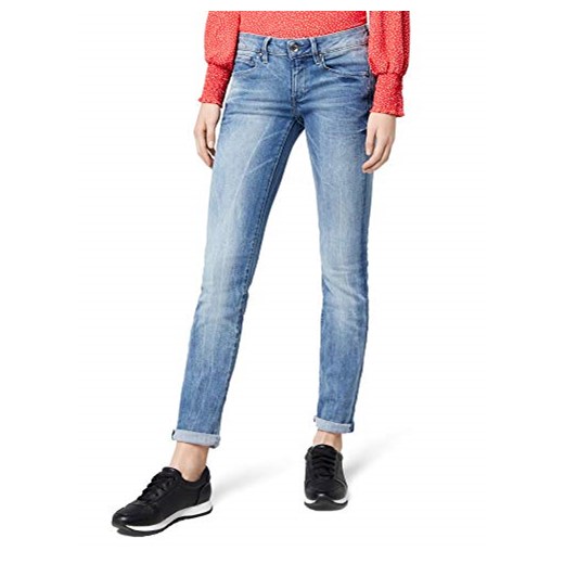 Spodnie jeansowe G-STAR Midge Mid Straight Wmn dla kobiet, kolor: niebieski