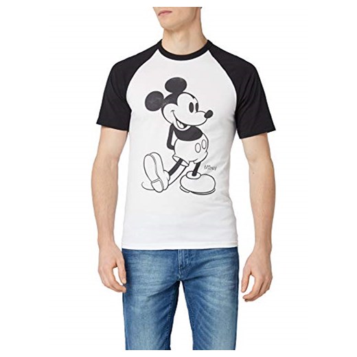 Disney T-shirt mężczyźni, kolor: wielokolorowy (biały/czarny)