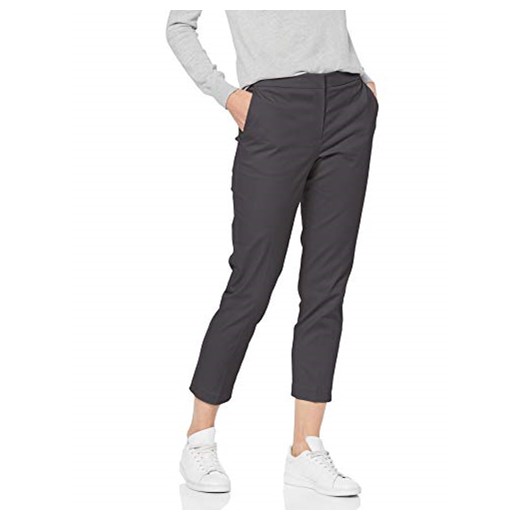MERAKI Wąskie zwężane spodnie damskie, szare (Marl Grey), 36 (rozmiar producenta: mały)