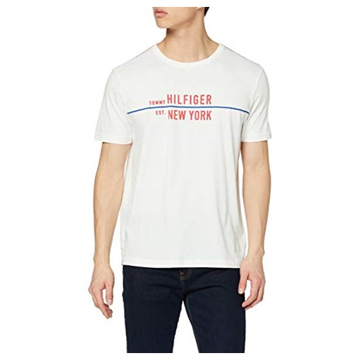 Tommy Hilfiger męski T-shirt z logo – wyłącznie na Amazon -