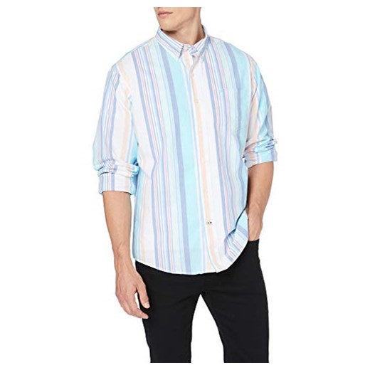 Izod męska koszula rekreacyjna Oxford Multi Stripe Bd Shirt -  krój regularny xl