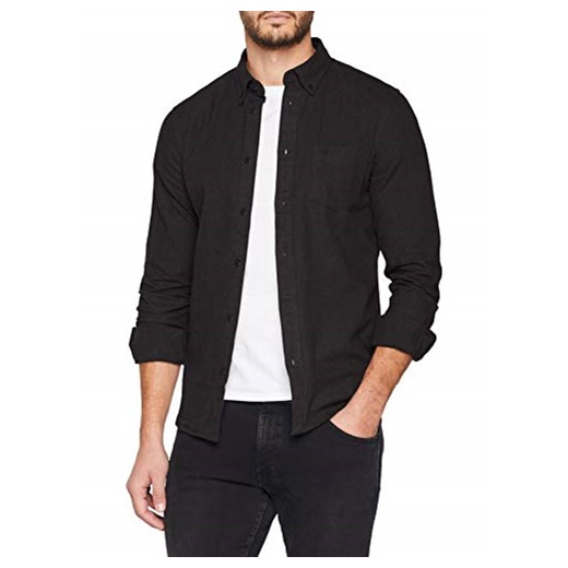 Wrangler męska koszula rekreacyjna LS Button Down Shirt -  czarny (Black 01)