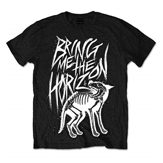 Bring Me The Horizon męski T-shirt Wilk Bones -  z nadrukiem l czarny (czarny)