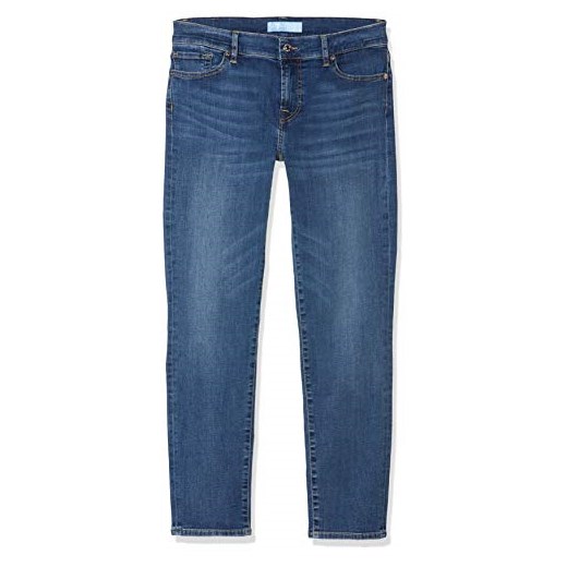 7 do wszystkich damskich jeansów męskich Mid Rise Roxanne Crop Slim -  wąski 30W / 28L   sprawdź dostępne rozmiary Amazon