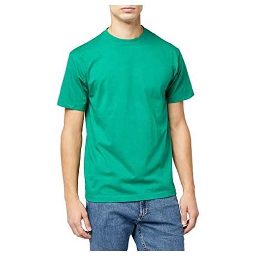 T-shirt James & Nicholson Round-T-Heavy dla mężczyzn, kolor: zielony