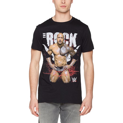 WWE męski T-shirt The Rock ułożenia -  m czarny