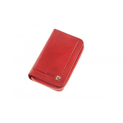 Czerwony skórzany portfel damski na zamek Pierre Cardin  Pierre Cardin  galanter