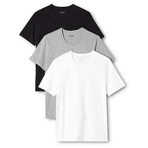 BOSS RN 3P CO T-shirty męskie, 3 sztuki -  krój regularny m