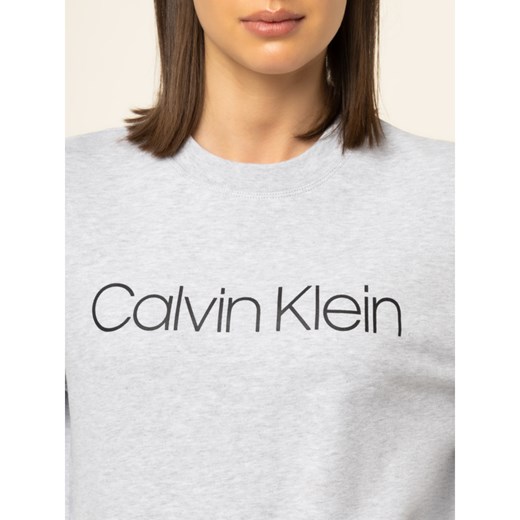 Bluza damska szara Calvin Klein z napisami na jesień 