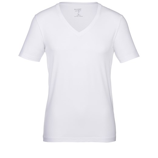 T-shirt męski Olymp biały wiosenny 