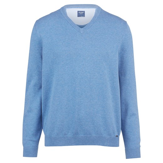 Sweter męski niebieski z bawełny 