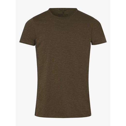 Dstrezzed t-shirt męski brązowy z krótkimi rękawami casual 