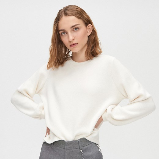 Cropp - Miękki sweter basic - Kremowy  Cropp XS 