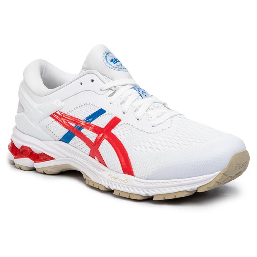 Buty ASICS - Gel-Kayano 26 1011A771 White/Classic Red 100 1  Asics 44 eobuwie.pl