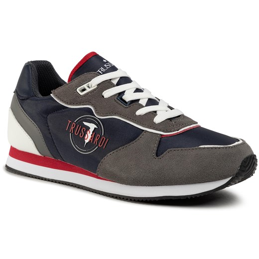 Sneakersy TRUSSARDI JEANS - Running 77A00225 Blue/Grey/Red  Trussardi Jeans 44 eobuwie.pl