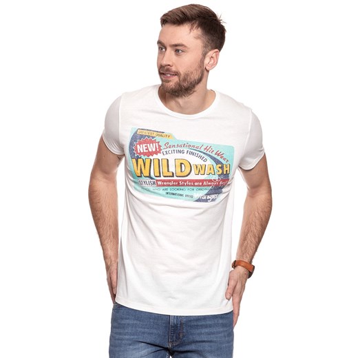 T-shirt męski Wrangler z krótkimi rękawami w stylu młodzieżowym 