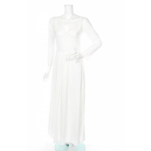 Sukienka biała United Colors Of Benetton maxi na karnawał rozkloszowana 