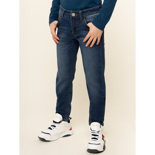 Granatowe spodnie chłopięce Primigi z jeansu 