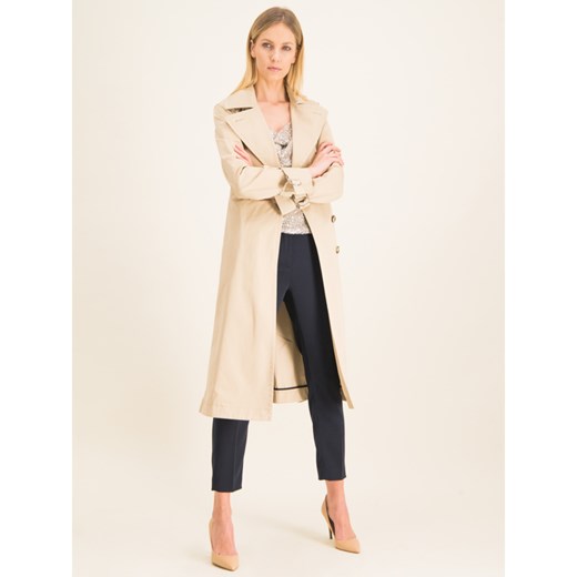 Granatowe spodnie damskie Manila Grace gładkie 