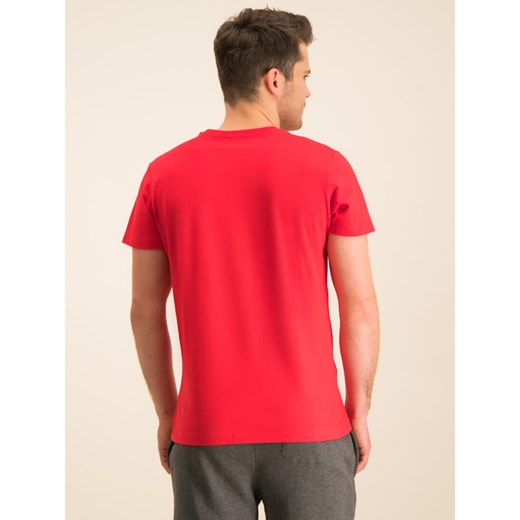 T-shirt męski czerwony Diesel z krótkim rękawem młodzieżowy 