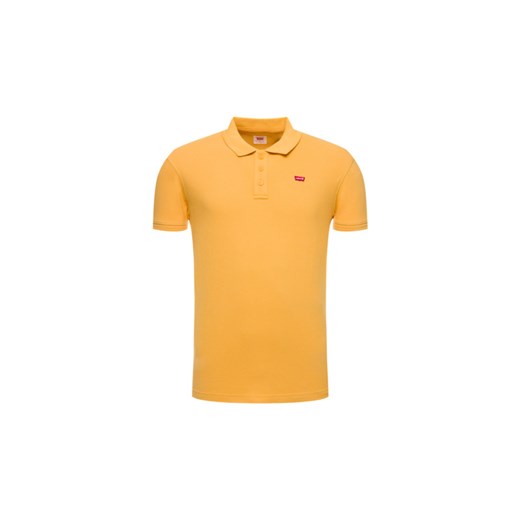 T-shirt męski żółty Levi's gładki z krótkim rękawem 