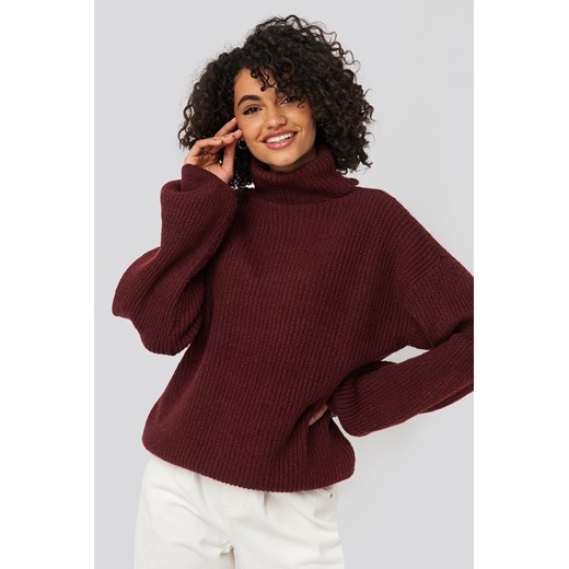 NA-KD Trend Knitted Turtle Neck Sweater - Red NA-KD Trend  M NA-KD