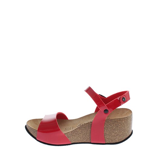 Sunbay Sandały &quot;Yucca&quot; w kolorze czerwonym na koturnie
