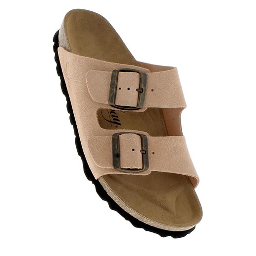 Sunbay Skórzane klapki "Trefle" w kolorze jasnoróżowym