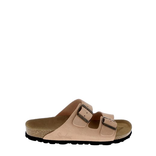 Sunbay Skórzane klapki "Trefle" w kolorze jasnoróżowym