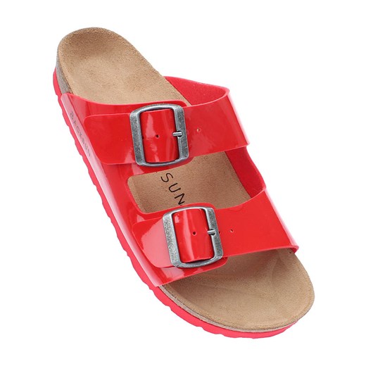 Klapki damskie Backsun ze skóry 