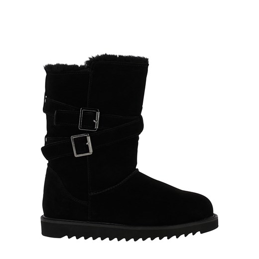 Gooce Skórzane kozaki zimowe &quot;Huntspill Waterproof&quot; w kolorze czarnym