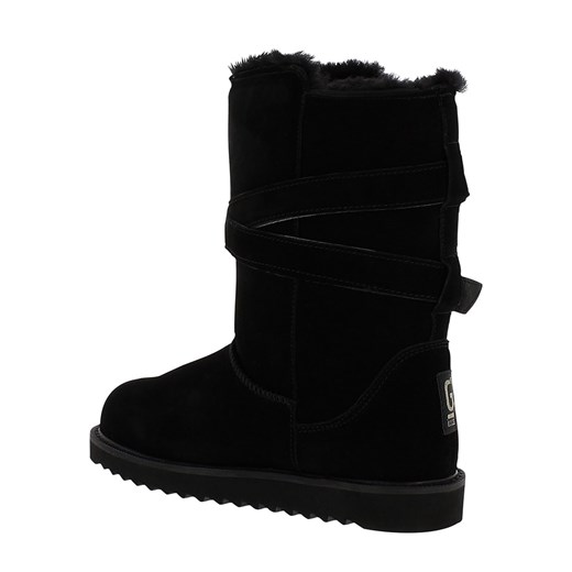 Gooce Skórzane kozaki zimowe &quot;Huntspill Waterproof&quot; w kolorze czarnym