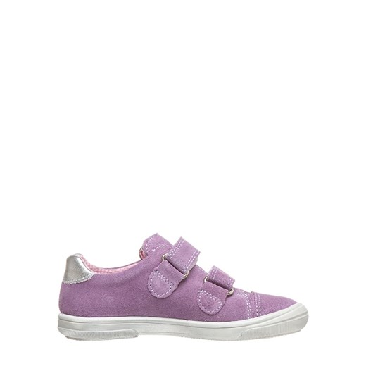 Skórzane sneakersy w kolorze fioletowym