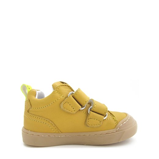 Skórzane sneakersy w kolorze żółtym