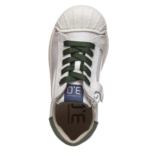 Skórzane sneakersy w kolorze biało-zielonym