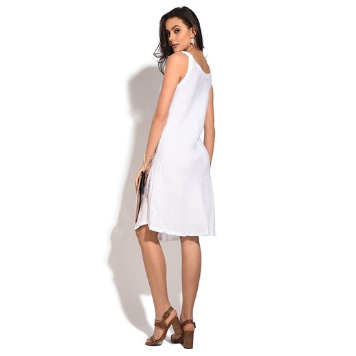 Sukienka Le Jardin Du Lin luźna biała midi oversize 