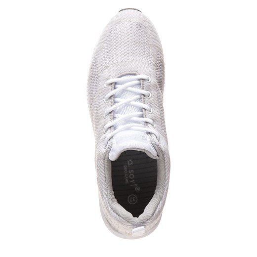 Buty sportowe damskie białe A.soyi sneakersy młodzieżowe sznurowane bez wzorów 