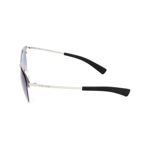 Męskie okulary przeciwsłoneczne w kolorze czarno-srebrno-niebieskim