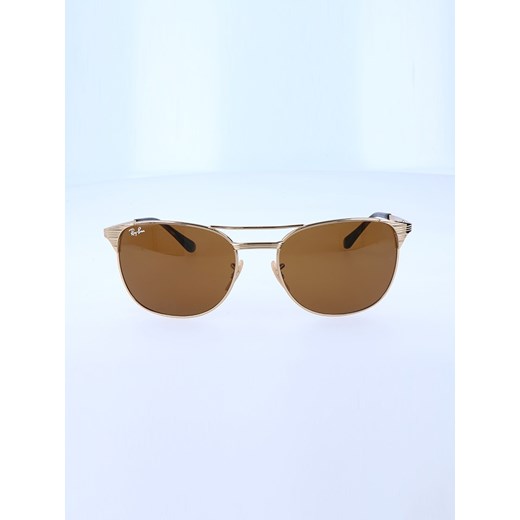 Męskie okulary przeciwsłoneczne w kolorze srebrno-brązowym